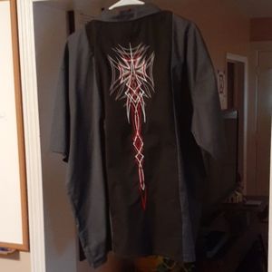 Embroidered rockabilly hot rod shirt